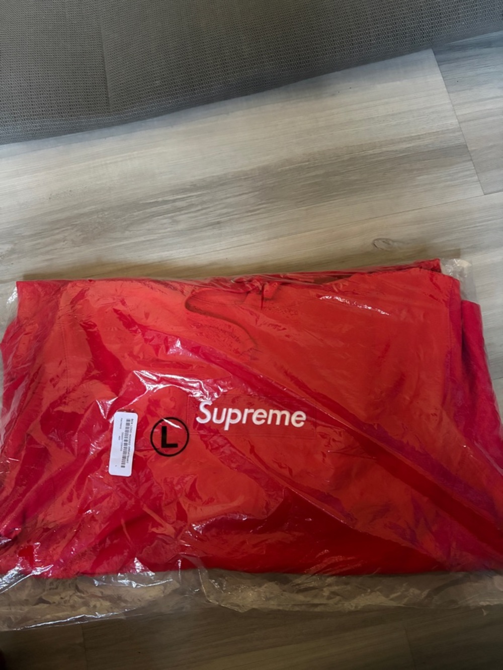 Supreme Red Tee with White Script Logo